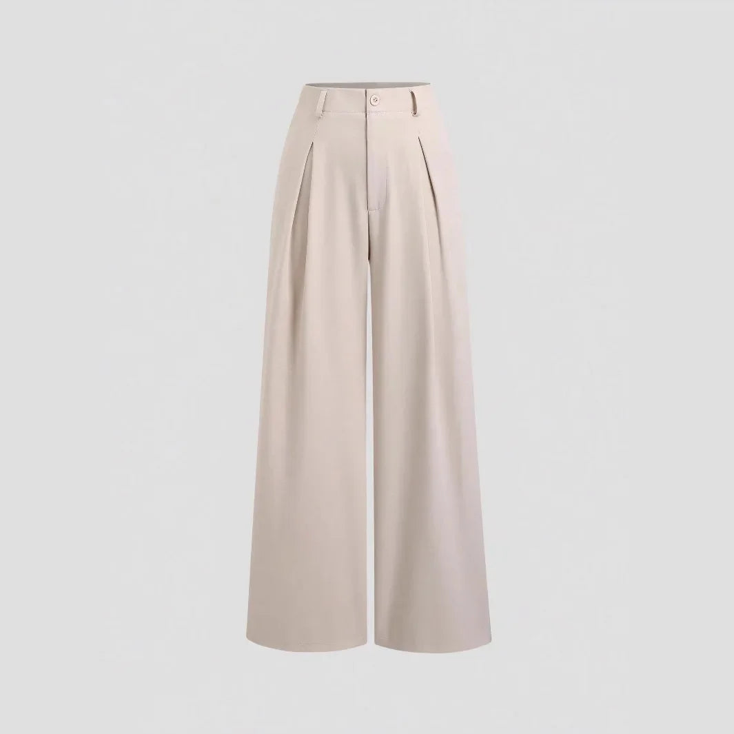 Slim Wide Leg Pants Draped Straight Cut Women's Versatile Summer Casual Suit Trousers High Waist Narrow Version Drapey