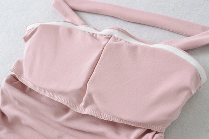 American Style 2025 Summer Multi-Wear Strapless Crop Top Women's Elastic Slim Fit Sexy Inner Short Wrap Chest Vest