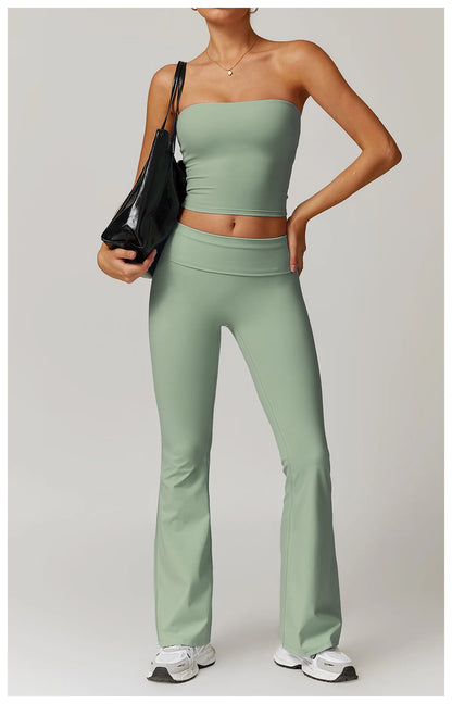 Strapless Yoga Vest for Women Sexy Beautiful Back Sports Bra for Women's Underwear Gym Shock-absorbing Quick Drying Fitness Top