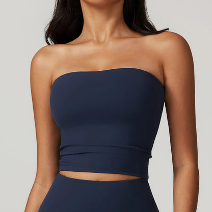 Strapless Yoga Vest for Women Sexy Beautiful Back Sports Bra for Women's Underwear Gym Shock-absorbing Quick Drying Fitness Top