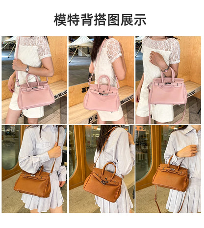 Luxury Line Women Tote Bag Vintage Leather Crossbody Bag High End Shoulder Handbag Premium Edition