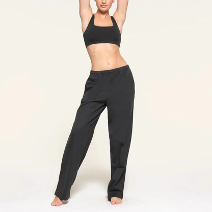 Kardaian Outdoor Jersey Pant Elastic Loose Pure Cotton Home Pants Comfortable Casual Trousers Women's Faion