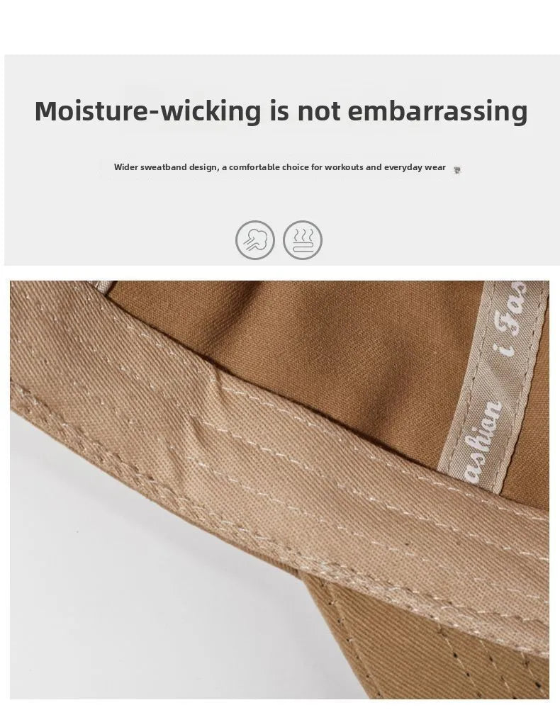 Four-Season Unisex Baseball Cap Lettering Soft Top Sunscreen Hat for Men And Women Face Slimming Hat Fashionable Bucket Hat