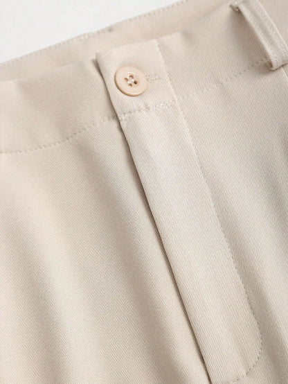 Slim Wide Leg Pants Draped Straight Cut Women's Versatile Summer Casual Suit Trousers High Waist Narrow Version Drapey