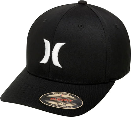 H-Hurley Mens Baseball Cap - Flexfit Fitted Baseball Caps for Men