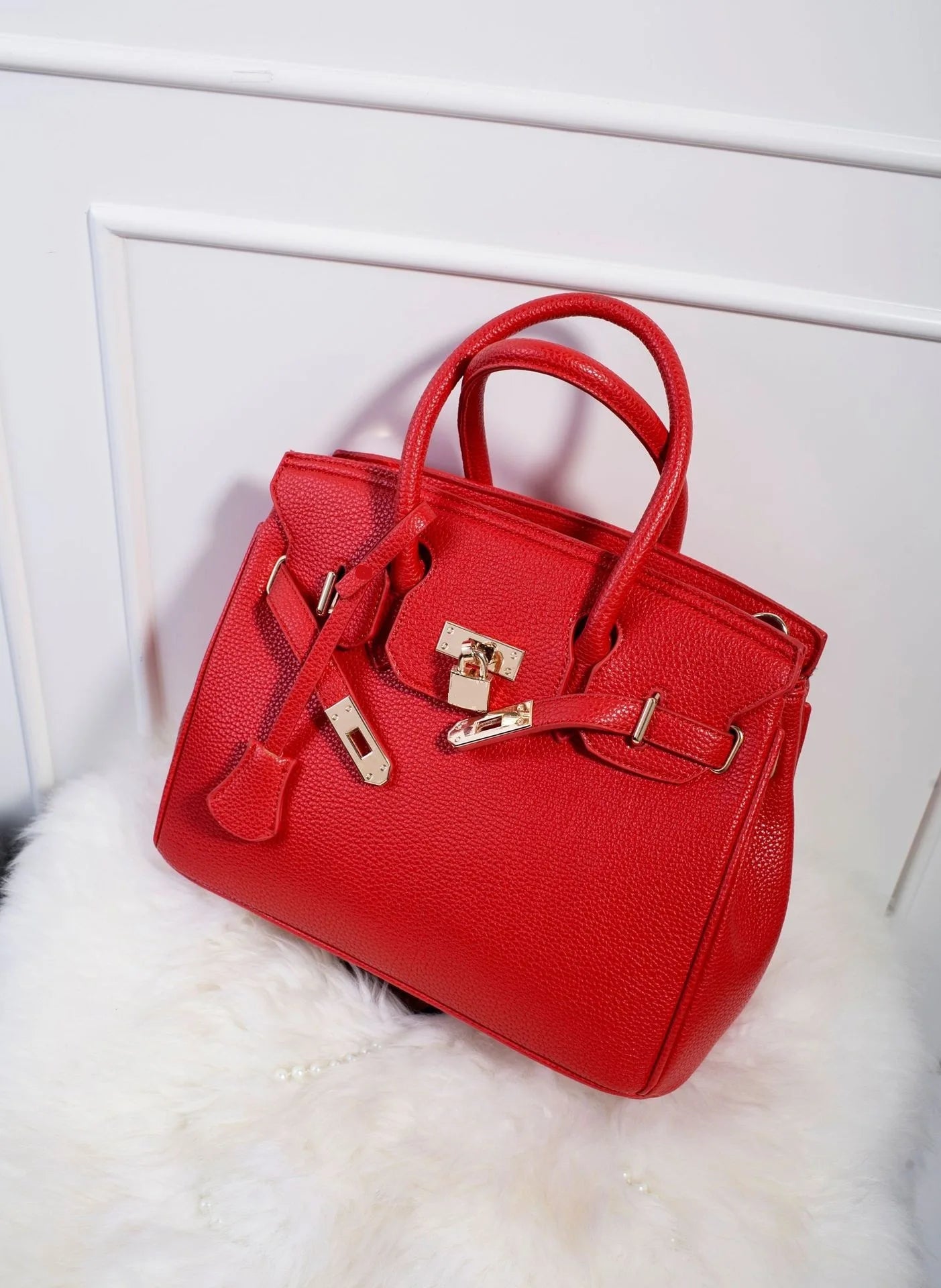 2025 new women's bag European and American fashion lychee pattern platinum bag oblique span shoulder women's handbag