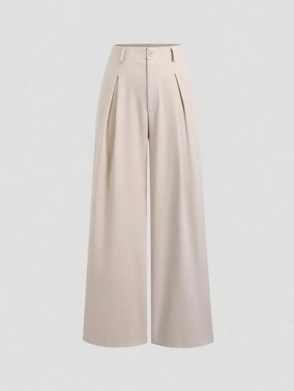 Slim Wide Leg Pants Draped Straight Cut Women's Versatile Summer Casual Suit Trousers High Waist Narrow Version Drapey