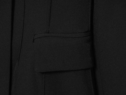 ETJ 2025 women's new fashion design three-dimensional cut high collar slim suit jacket & matching casual trousers