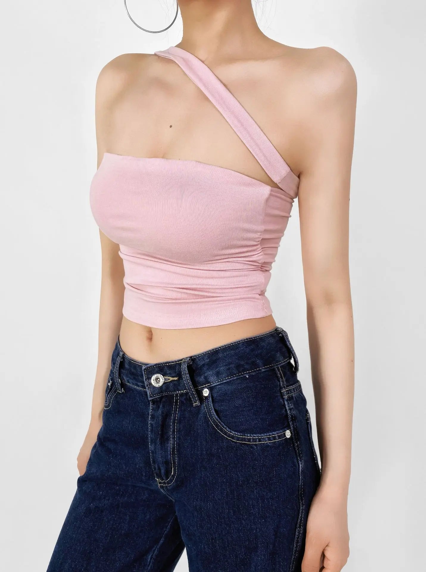 American Style 2025 Summer Multi-Wear Strapless Crop Top Women's Elastic Slim Fit Sexy Inner Short Wrap Chest Vest