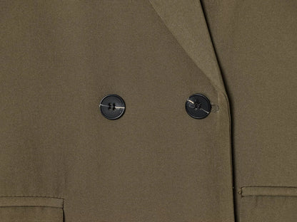 Faionable Double-breasted Suit Jaet Women's Autumn Winter New Arrival ZR Sle Loose Fit Long Sve Commute Busin Pol...