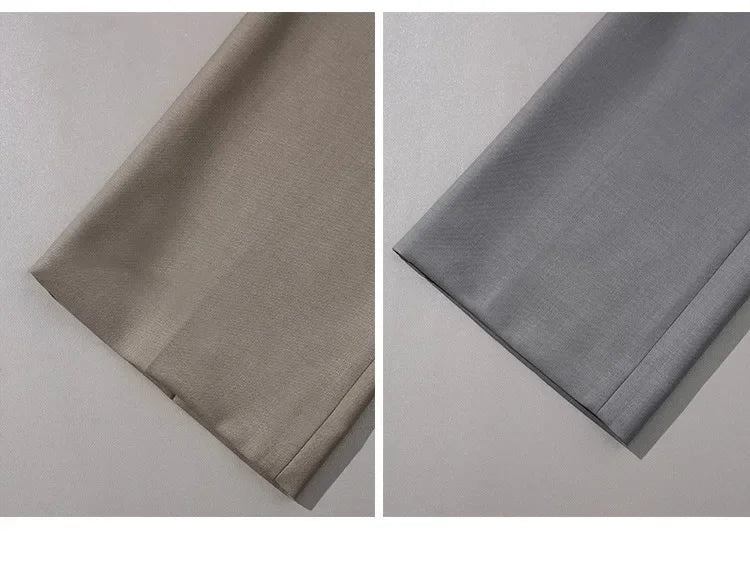 Women's Fashionable Three-Color Woolen Suit Set One Button Design Polyester Fiber Skirt Ensemble Autumn Collection