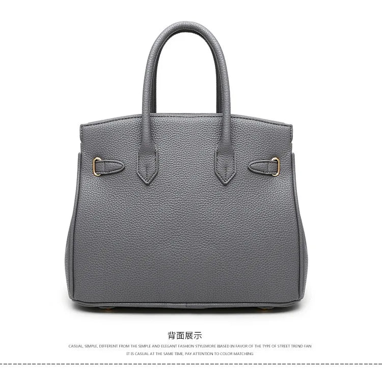 2025 new women's bag European and American fashion lychee pattern platinum bag oblique span shoulder women's handbag
