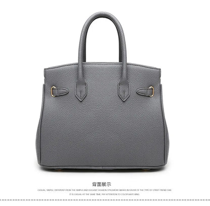 2025 new women's bag European and American fashion lychee pattern platinum bag oblique span shoulder women's handbag