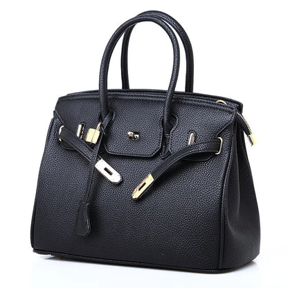 2025 new women's bag European and American fashion lychee pattern platinum bag oblique span shoulder women's handbag