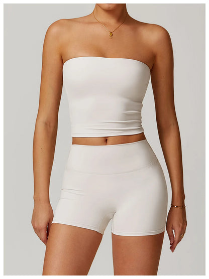 Strapless Yoga Vest for Women Sexy Beautiful Back Sports Bra for Women's Underwear Gym Shock-absorbing Quick Drying Fitness Top