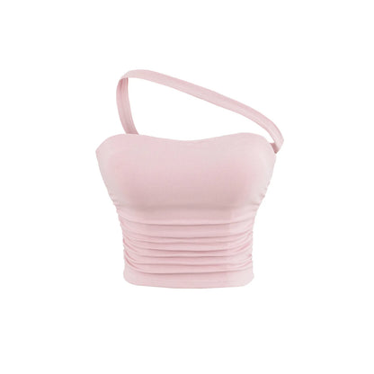 American Style 2025 Summer Multi-Wear Strapless Crop Top Women's Elastic Slim Fit Sexy Inner Short Wrap Chest Vest