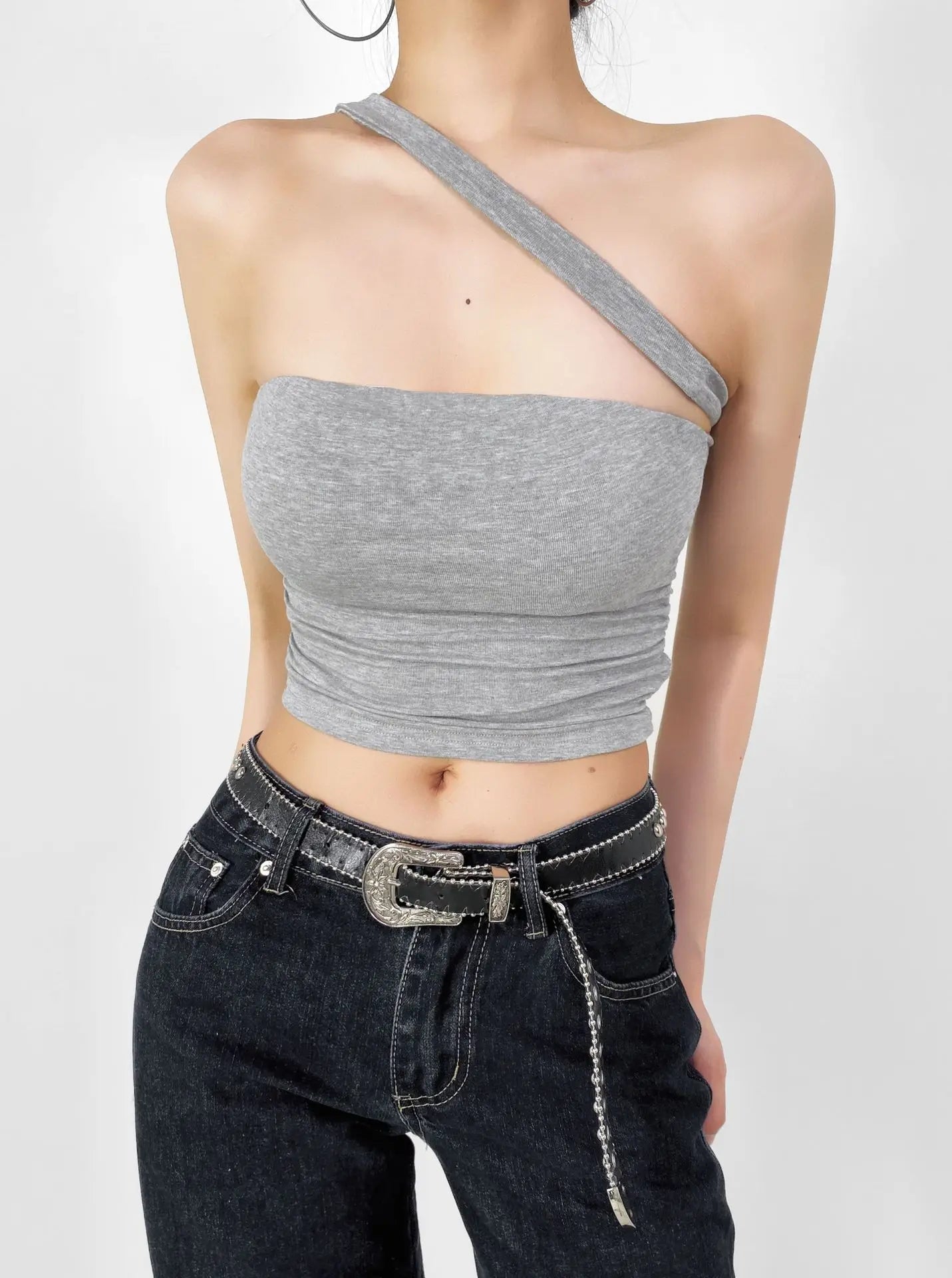 American Style 2025 Summer Multi-Wear Strapless Crop Top Women's Elastic Slim Fit Sexy Inner Short Wrap Chest Vest