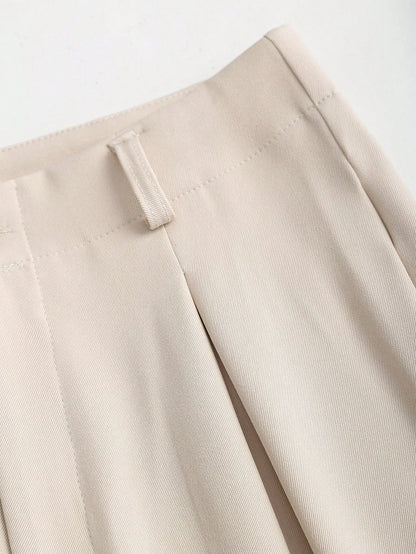 Slim Wide Leg Pants Draped Straight Cut Women's Versatile Summer Casual Suit Trousers High Waist Narrow Version Drapey