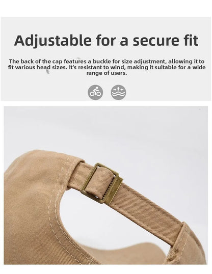 Four-Season Unisex Baseball Cap Lettering Soft Top Sunscreen Hat for Men And Women Face Slimming Hat Fashionable Bucket Hat