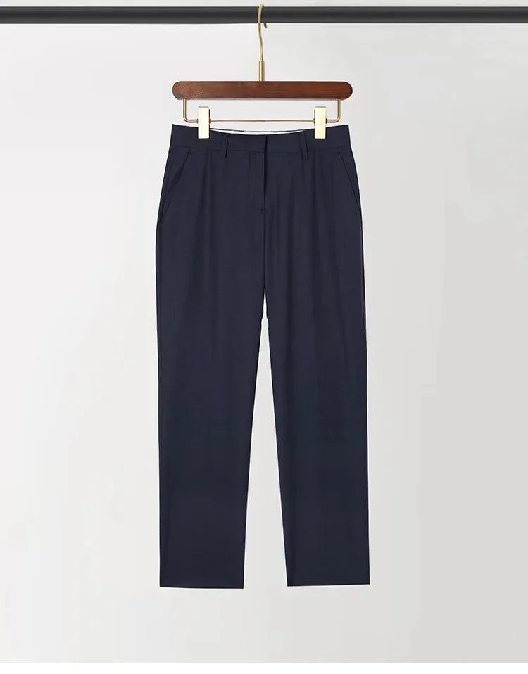 Women's Fashionable Three-Color Woolen Suit Set One Button Design Polyester Fiber Skirt Ensemble Autumn Collection