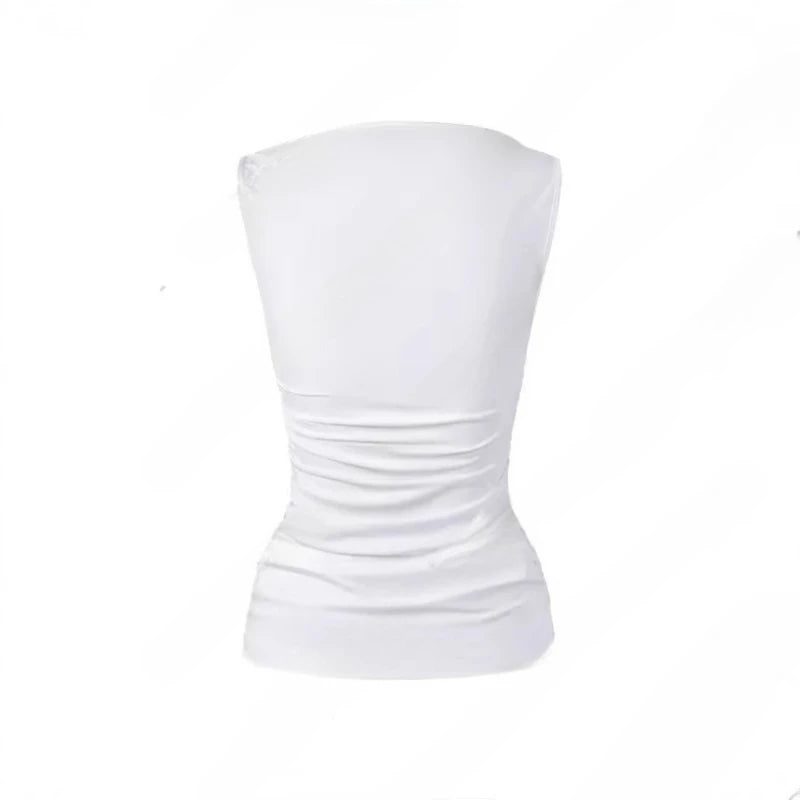 Sexy Euramerican Summer Fashion Square Collar Sleeveless Tank Top Y2k Spice Girl Letter Print Women Camisole Harajuku Punk Tees