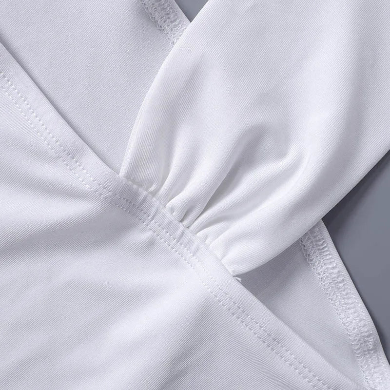 2025 chic white sexy strapless crop top elegant slim fit summer vest tube top crop top solid color