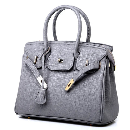 2025 new women's bag European and American fashion lychee pattern platinum bag oblique span shoulder women's handbag