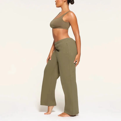 Kardaian Outdoor Jersey Pant Elastic Loose Pure Cotton Home Pants Comfortable Casual Trousers Women's Faion