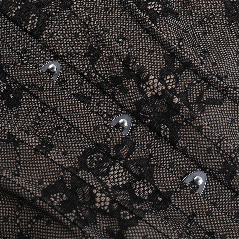 Women Fashion Elegant Lace See Through Skinny Mini Y2K Underwear Corset Crop Tops 2025 Sleeveless Sexy Club Slim Fit Tank Top