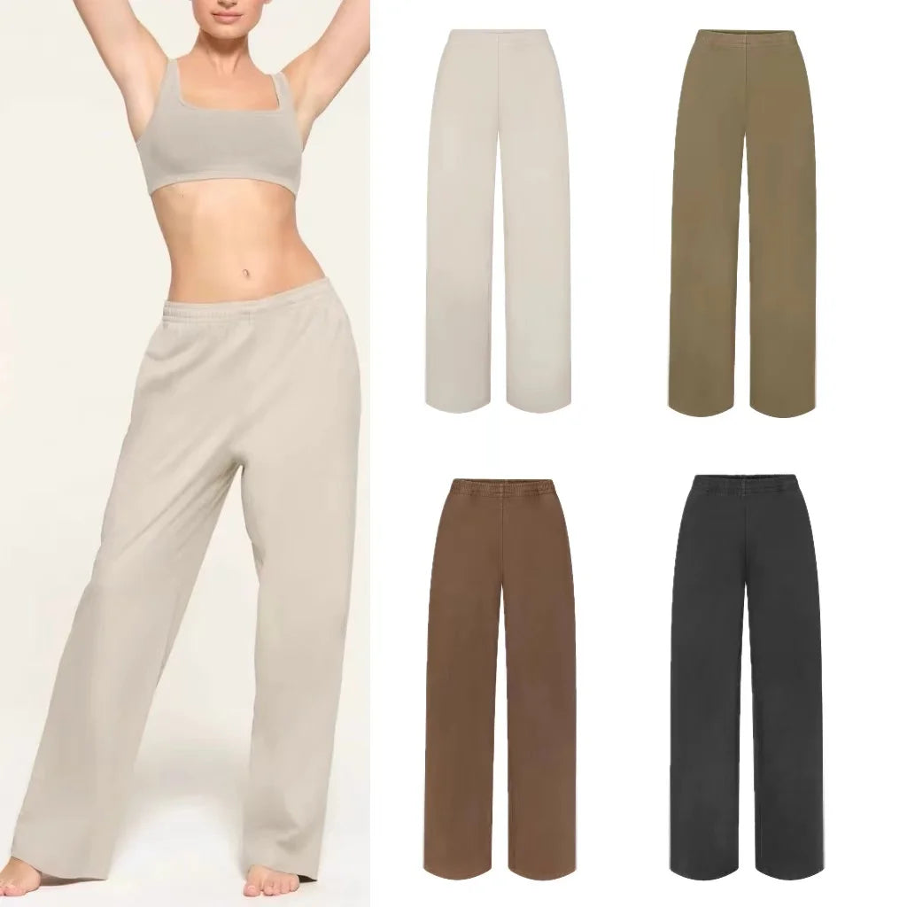 Kardaian Outdoor Jersey Pant Elastic Loose Pure Cotton Home Pants Comfortable Casual Trousers Women's Faion