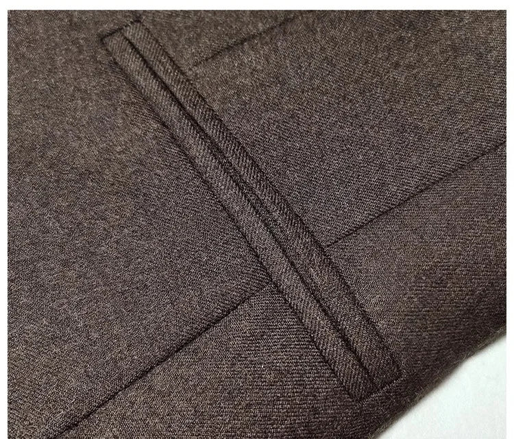 Pure Color 2025 New Style Woolen Suiting Set Quiet S Fashionable Commute Long Sleeve Women's Casual Suiting Ensemble