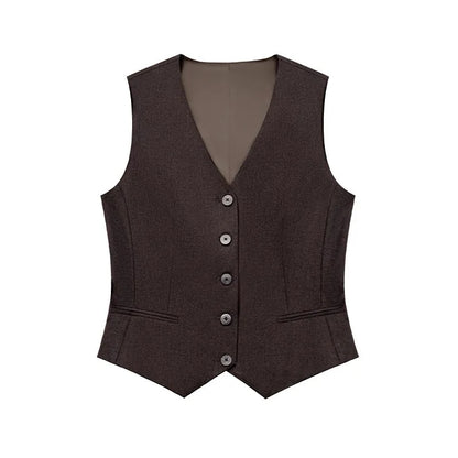 Pure Color 2025 New Style Woolen Suiting Set Quiet S Fashionable Commute Long Sleeve Women's Casual Suiting Ensemble