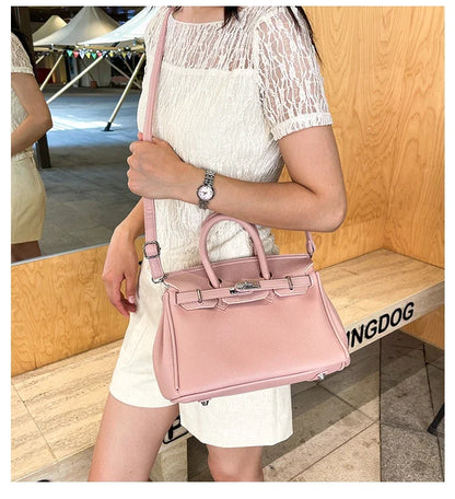Luxury Line Women Tote Bag Vintage Leather Crossbody Bag High End Shoulder Handbag Premium Edition