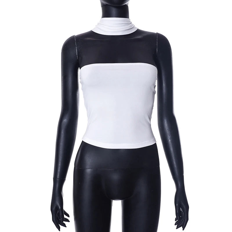 2025 chic white sexy strapless crop top elegant slim fit summer vest tube top crop top solid color