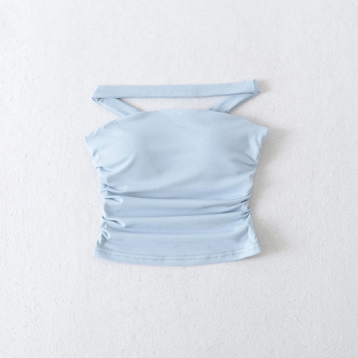 American Style 2025 Summer Multi-Wear Strapless Crop Top Women's Elastic Slim Fit Sexy Inner Short Wrap Chest Vest