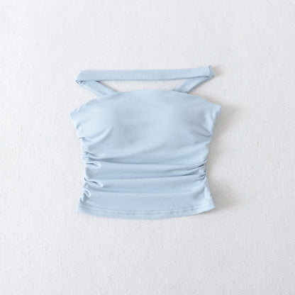 American Style 2025 Summer Multi-Wear Strapless Crop Top Women's Elastic Slim Fit Sexy Inner Short Wrap Chest Vest