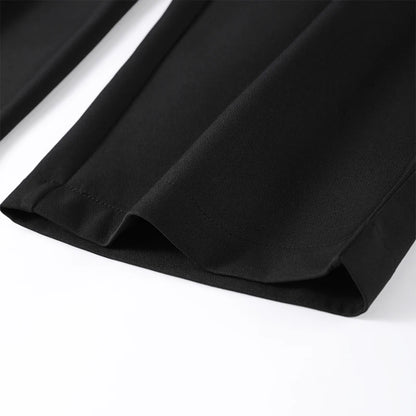 Elegant Blazer Pants Set Women Solid V-neck Long Sleeve Button Coat Wide Leg Trousers 2026 Spring Fashion Office Lady Outfits