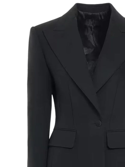 TLXT Women's 2025 Spring And Autumn New Style Temperament Slim Fit Ladies Skirt Style One Button Mid Length Suit Coat XK1045