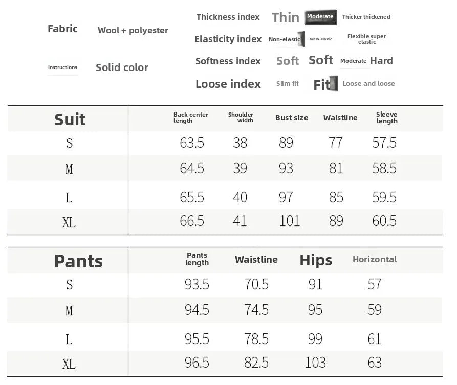 Women's Fashionable Three-Color Woolen Suit Set One Button Design Polyester Fiber Skirt Ensemble Autumn Collection