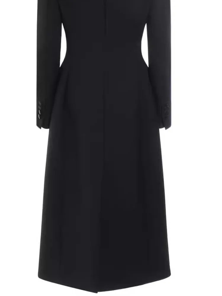 TLXT Women's 2025 Spring And Autumn New Style Temperament Slim Fit Ladies Skirt Style One Button Mid Length Suit Coat XK1045