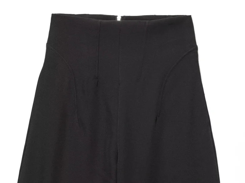 ETJ 2025 women's new fashion design three-dimensional cut high collar slim suit jacket & matching casual trousers