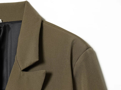 Faionable Double-breasted Suit Jaet Women's Autumn Winter New Arrival ZR Sle Loose Fit Long Sve Commute Busin Pol...