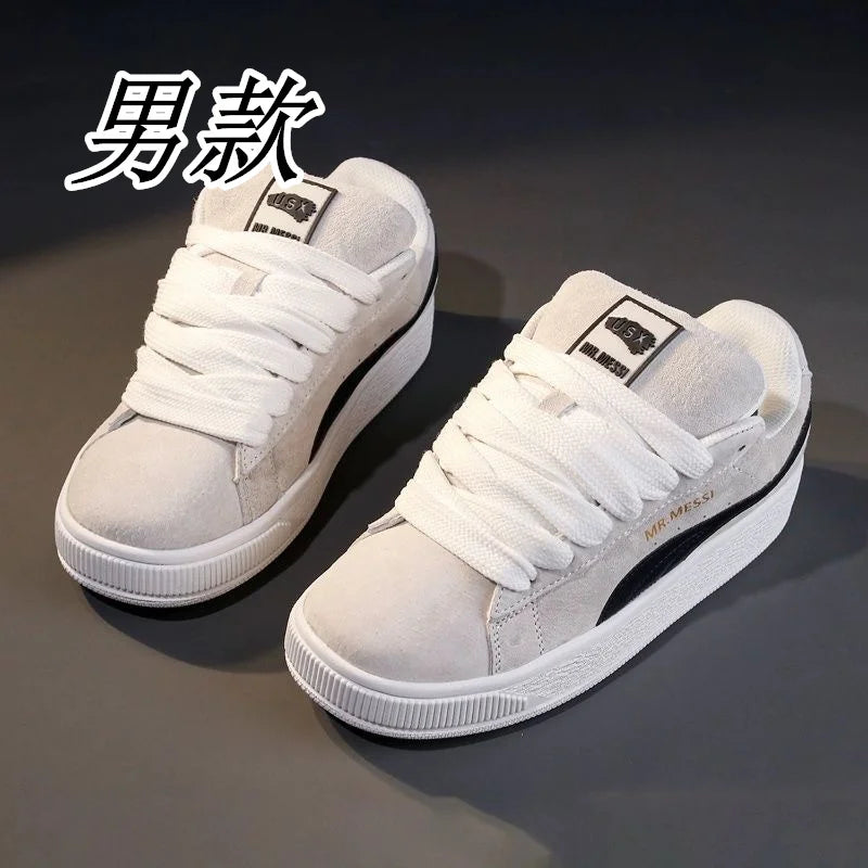 2026 New Men's Shoes Fashion Versatile Breathable Casual Shoes Anti Slip Thick Soled Board Shoes