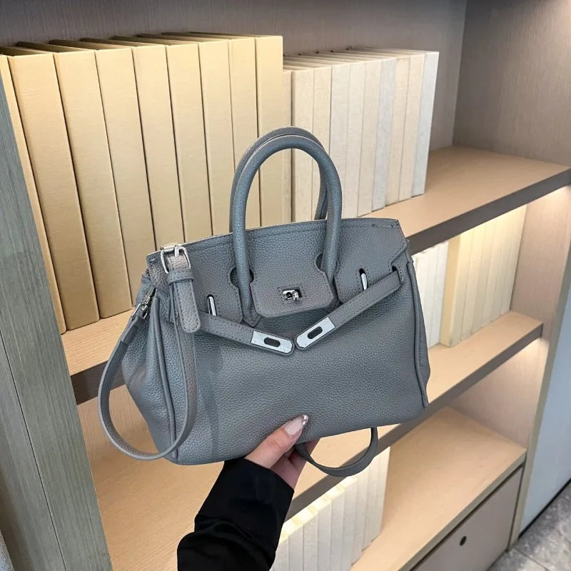 Luxury Line Women Tote Bag Vintage Leather Crossbody Bag High End Shoulder Handbag Premium Edition