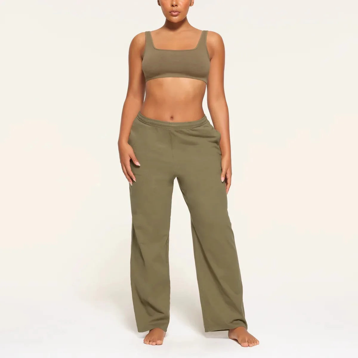 Kardaian Outdoor Jersey Pant Elastic Loose Pure Cotton Home Pants Comfortable Casual Trousers Women's Faion