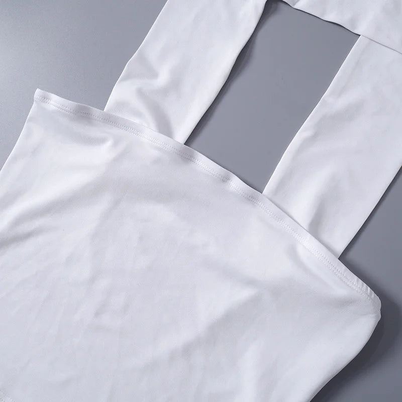 2025 chic white sexy strapless crop top elegant slim fit summer vest tube top crop top solid color