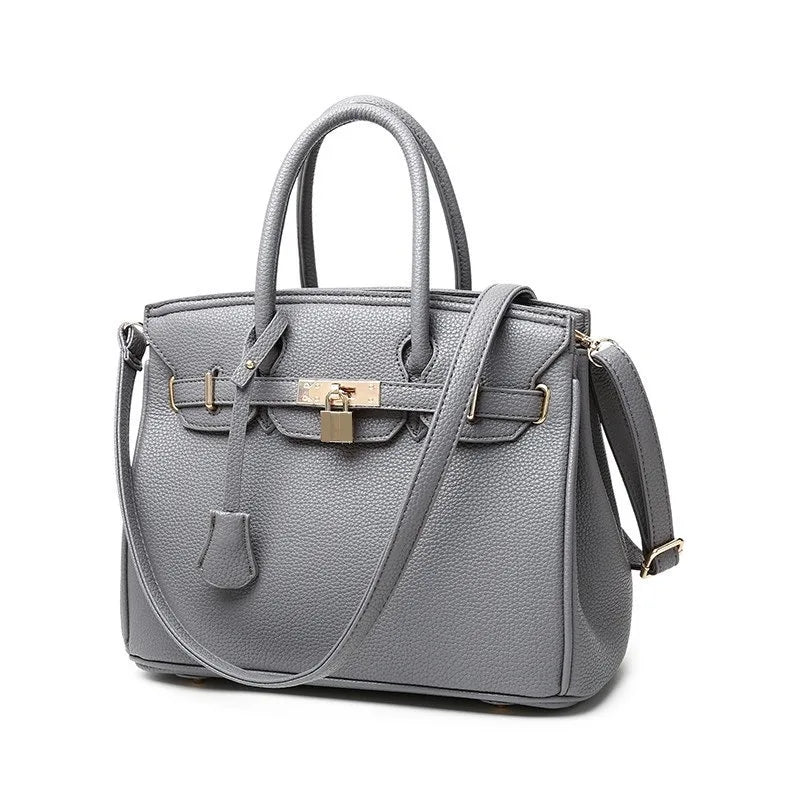 2025 new women's bag European and American fashion lychee pattern platinum bag oblique span shoulder women's handbag