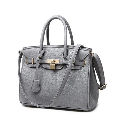 2025 new women's bag European and American fashion lychee pattern platinum bag oblique span shoulder women's handbag