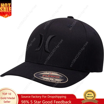 H-Hurley Mens Baseball Cap - Flexfit Fitted Baseball Caps for Men