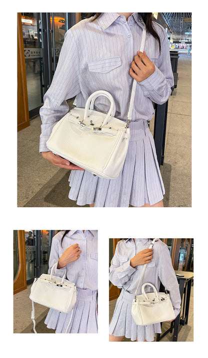 Luxury Line Women Tote Bag Vintage Leather Crossbody Bag High End Shoulder Handbag Premium Edition